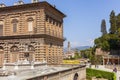 Palazzo Pitti and the fountain, Florence in Italy Royalty Free Stock Photo